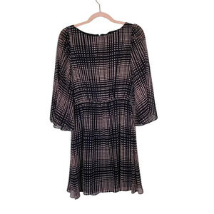 ALICE + OLIVIA Geometric Squares Mini Dress Long Sleeves Size Small